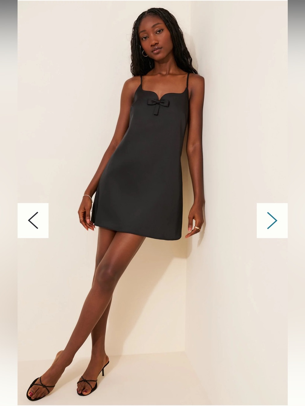 MAEVE Sleeveless Bow-Neck Shift Mini Dress